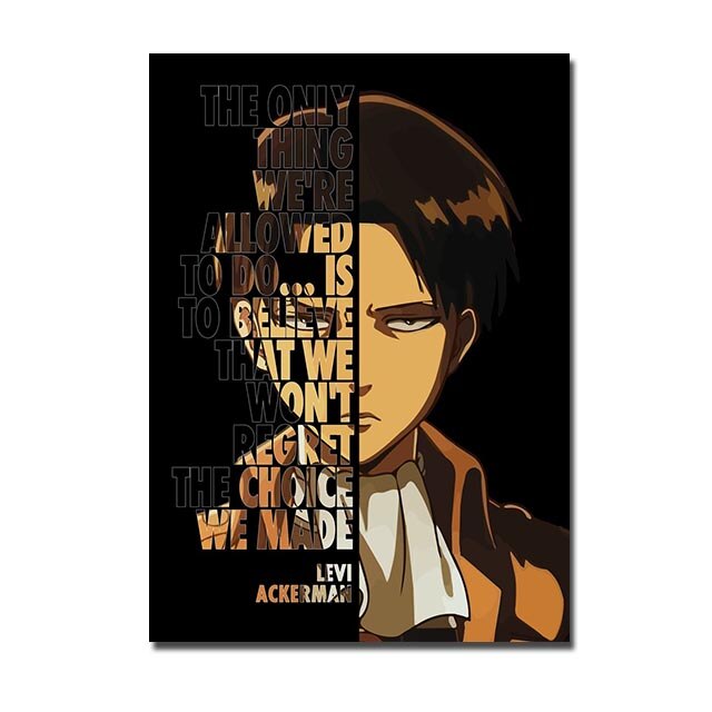 Naruto One Piece Dragon Ball Anime Canvas Painting Motivational Quote Letter Poster Luffy Goku Manga Wall Art Home Decor Cuadros
