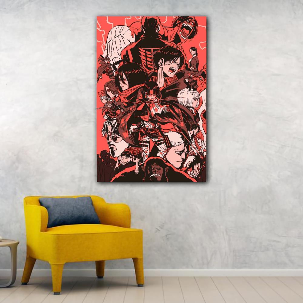 Anime Attack on Titan Canvas Art Poster and Wall Art Picture Print Modern Family bedroom Decor Posters