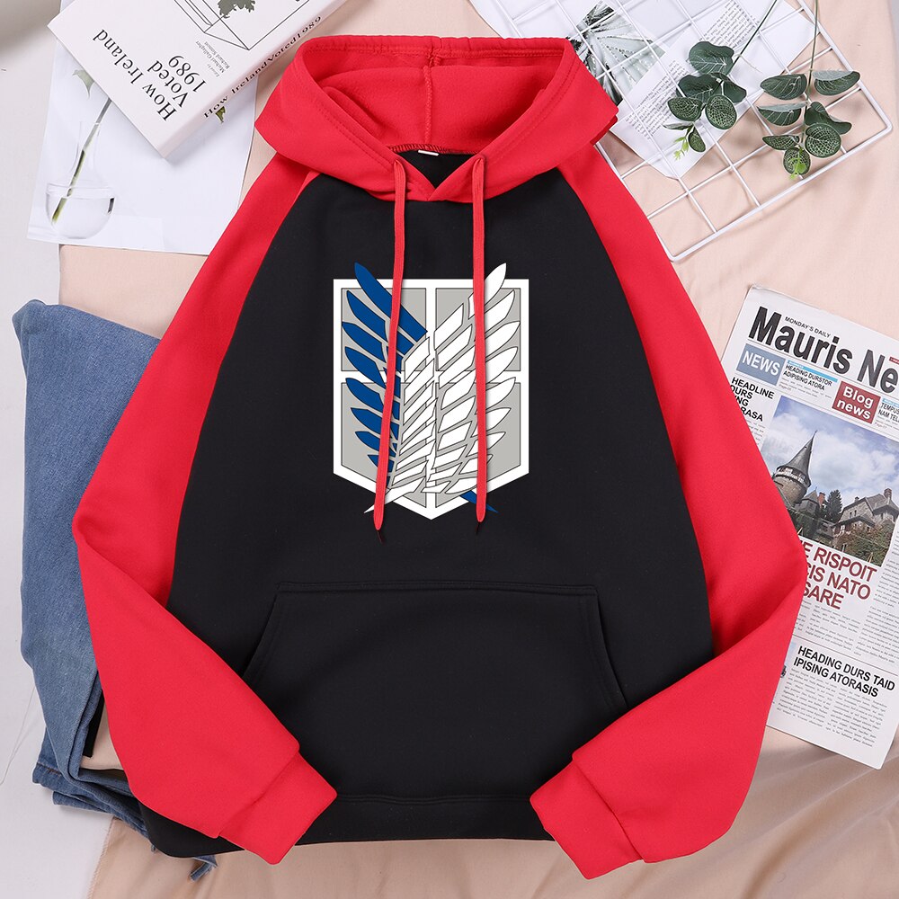 Attack on Titan Hoodie Wings Of Freedom Mikasa Mens Hoodies Japanese Anime Sweatshirt Men Pullover Autumn Winter Warm Streetwear