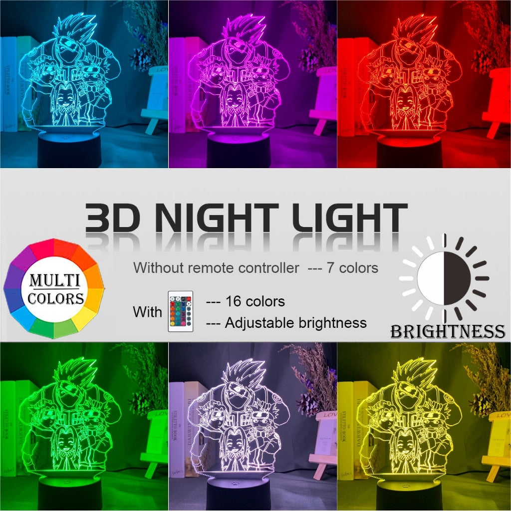 3D Multicolor Anime Light