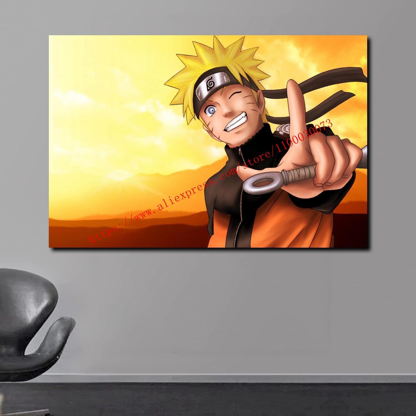 Boruto Uzumaki and Sasuke Anime Poster and Print Canvas Painting Set for Living Room Kids Room Decor Wall Mural