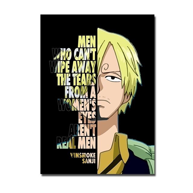 Naruto One Piece Dragon Ball Anime Canvas Painting Motivational Quote Letter Poster Luffy Goku Manga Wall Art Home Decor Cuadros