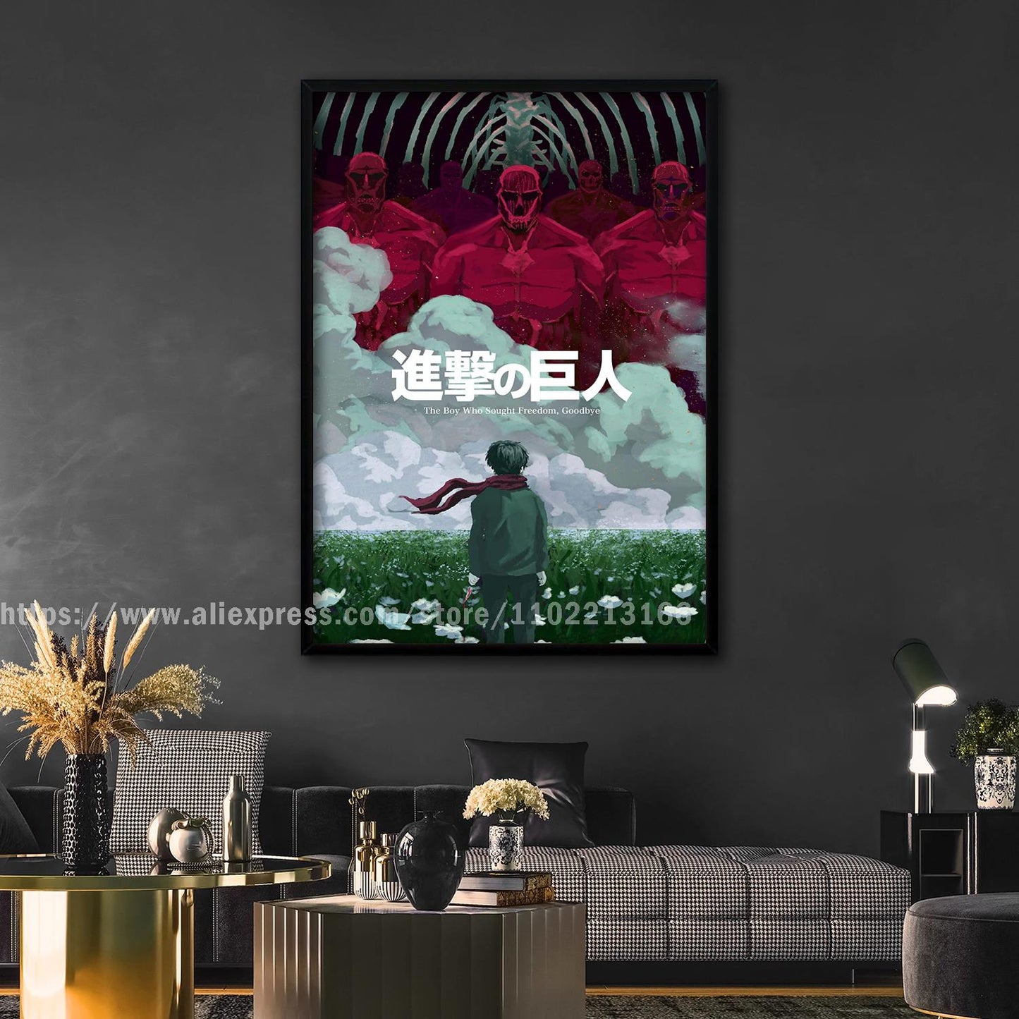 manga plus attack on titan poster Decorative Painting Canvas 24x36 Poster Wall Art Living Room Posters Bedroom Painting