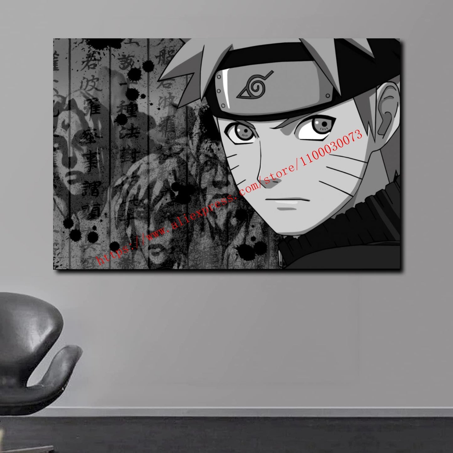 Boruto Uzumaki and Sasuke Anime Poster and Print Canvas Painting Set for Living Room Kids Room Decor Wall Mural