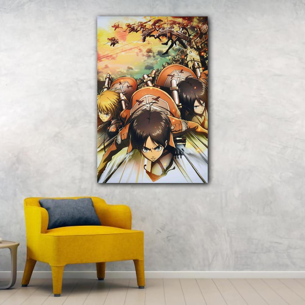 Anime Attack on Titan Canvas Art Poster and Wall Art Picture Print Modern Family bedroom Decor Posters