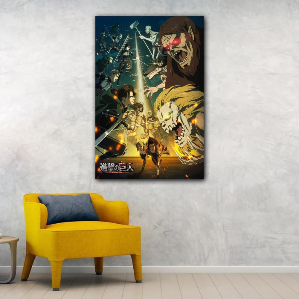 Anime Attack on Titan Canvas Art Poster and Wall Art Picture Print Modern Family bedroom Decor Posters