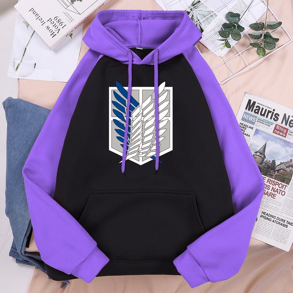 Attack on Titan Hoodie Wings Of Freedom Mikasa Mens Hoodies Japanese Anime Sweatshirt Men Pullover Autumn Winter Warm Streetwear