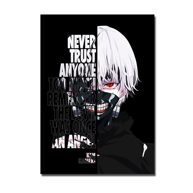Naruto One Piece Dragon Ball Anime Canvas Painting Motivational Quote Letter Poster Luffy Goku Manga Wall Art Home Decor Cuadros