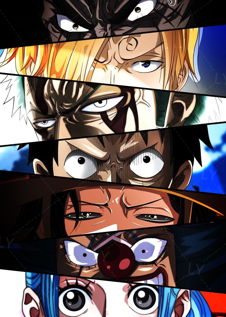 Japanese Anime  Naruto Dragon Ball One Piece Characters Eyes Poster Canvas Painting Wall Prints for Children Room Decor