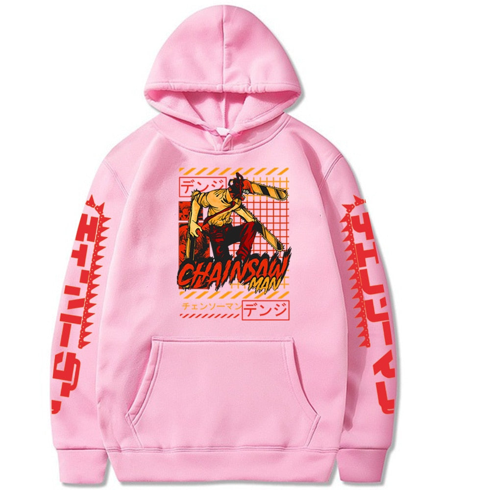 Chainsaw Man Hoodies Japanese Anime Manga Printing Streetwear Casual Long Sleeve Winter Fleece Sweatshirts Men's Clothes Unisex