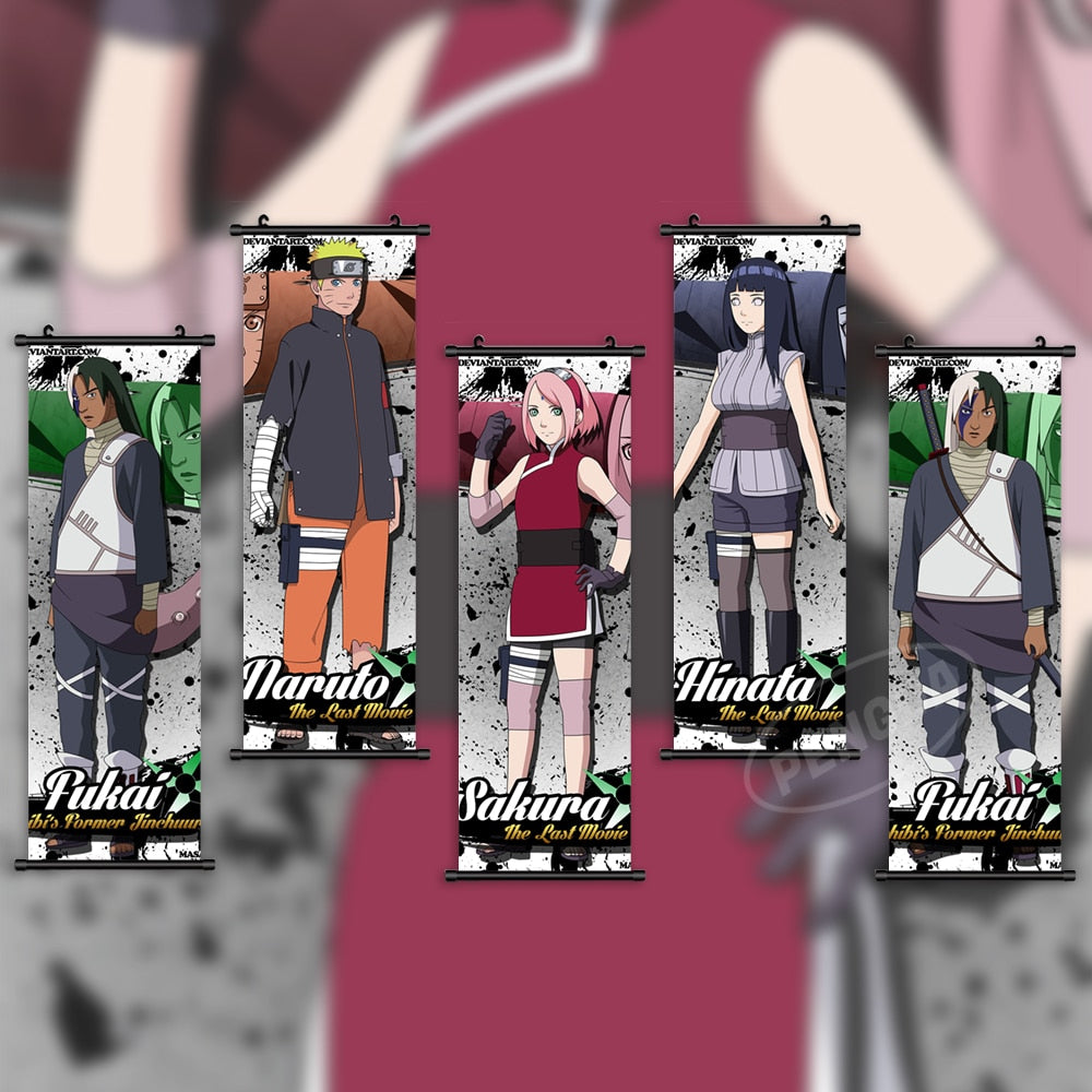 Canvas Wall Art Anime Print Naruto Painting Hatake Kakashi Hanging Scrolls Haruno Sakura Posters Home Decor Living Room Pictures