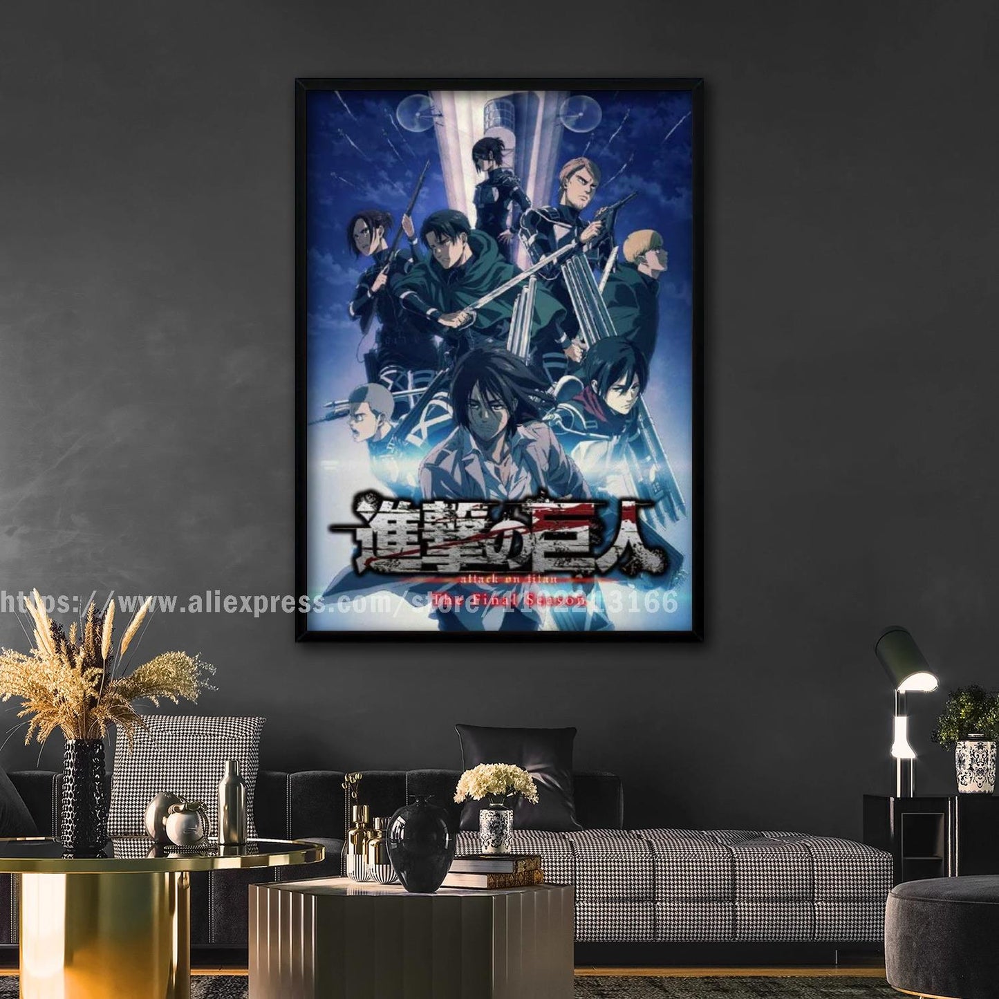 manga plus attack on titan poster Decorative Painting Canvas 24x36 Poster Wall Art Living Room Posters Bedroom Painting