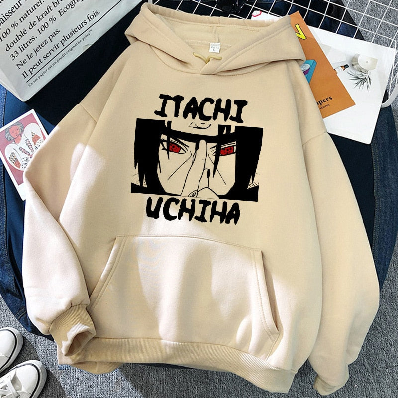 Anime Cream Hoodie with faces