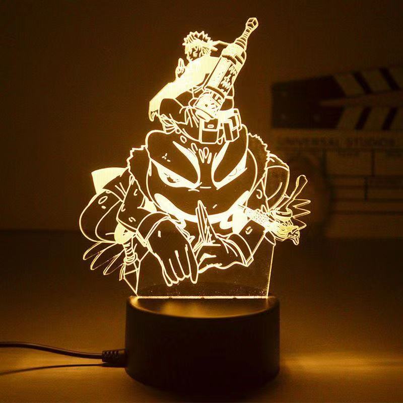 Naruto Uzumaki LED Night Light Toys Akatsuki Kakashi Hatake Kids Bedroom Nightlight Itachi Uchiha 3d Lamp Toys Gift