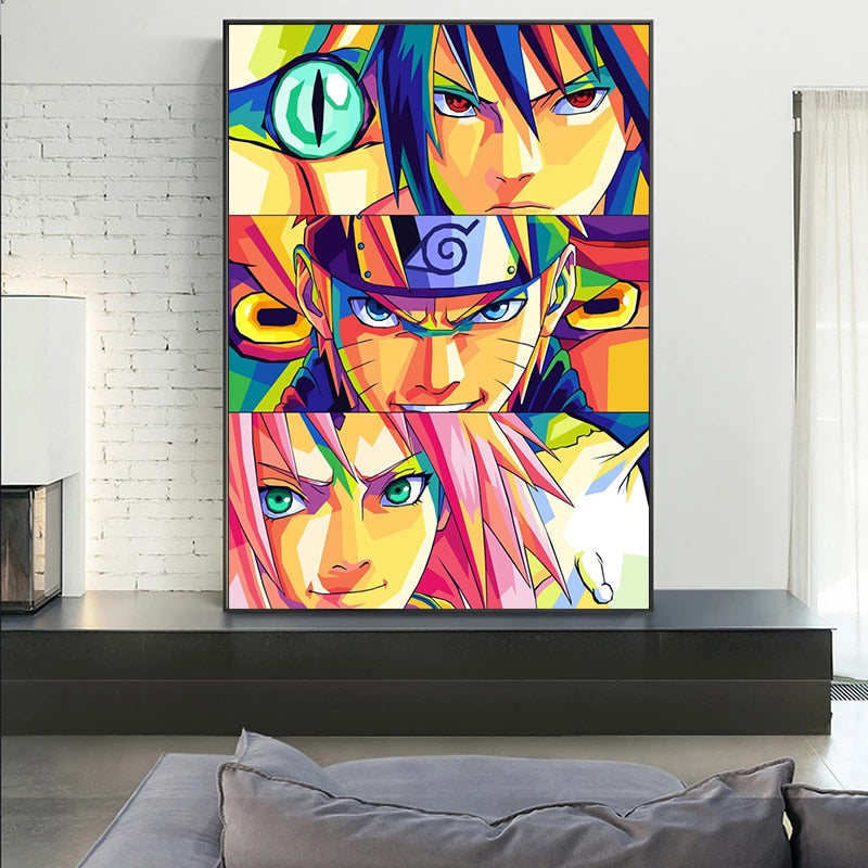 Japanese Anime Naruto Sakura Sasuke Poster Canvas Painting Wall Decoration Picture Cuadros Living Room Home Decor Mural