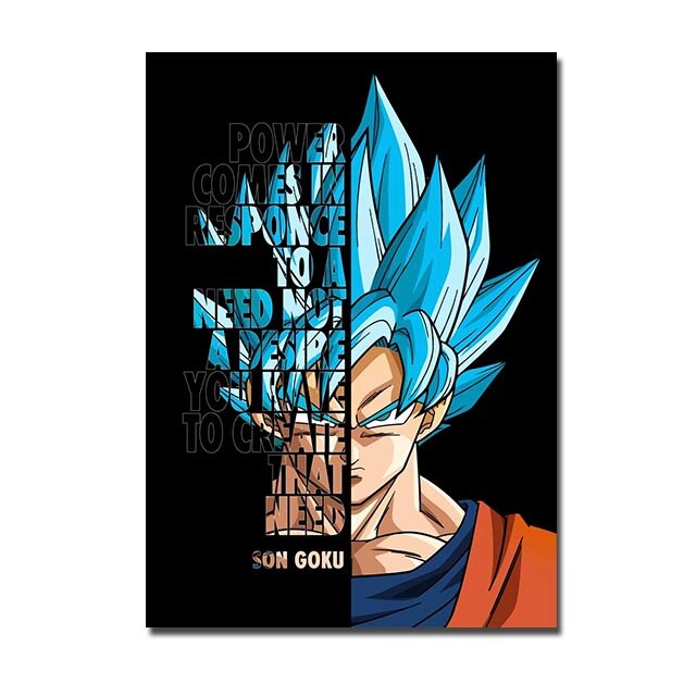 Naruto One Piece Dragon Ball Anime Canvas Painting Motivational Quote Letter Poster Luffy Goku Manga Wall Art Home Decor Cuadros