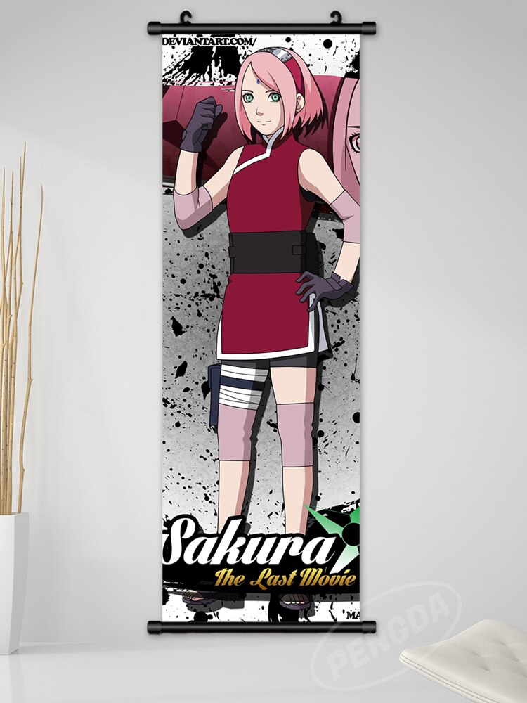 Canvas Wall Art Anime Print Naruto Painting Hatake Kakashi Hanging Scrolls Haruno Sakura Posters Home Decor Living Room Pictures