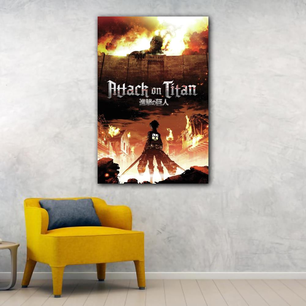 Anime Attack on Titan Canvas Art Poster and Wall Art Picture Print Modern Family bedroom Decor Posters