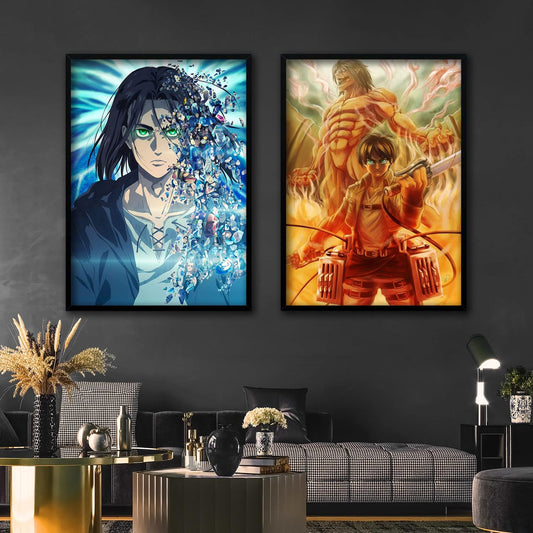 manga plus attack on titan poster Decorative Painting Canvas 24x36 Poster Wall Art Living Room Posters Bedroom Painting
