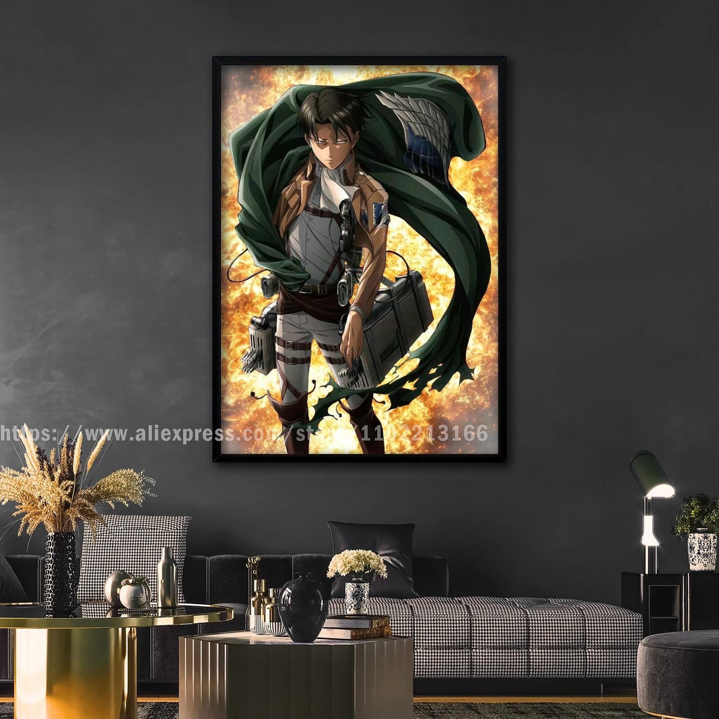 manga plus attack on titan poster Decorative Painting Canvas 24x36 Poster Wall Art Living Room Posters Bedroom Painting
